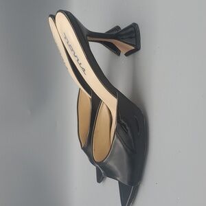 Novus Black Patent Leather Mules Size 10